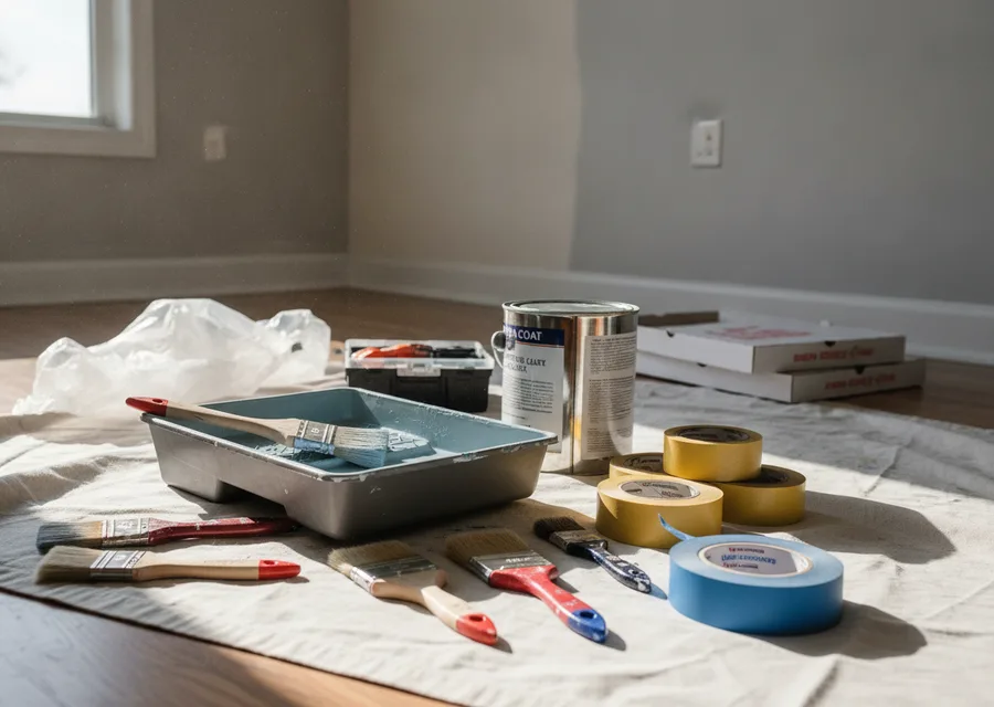 Travaux de peinture sur une maison en Haute-Garonne — illustration
